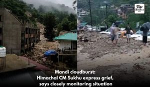 Mandi cloudburst: Himachal CM Sukhu express grief, says closely monitoring situation