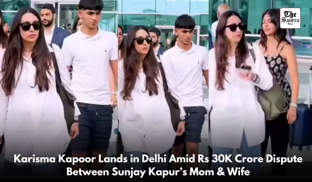 Karisma Kapoor arrives in Delhi amid ex-husband’s property dispute