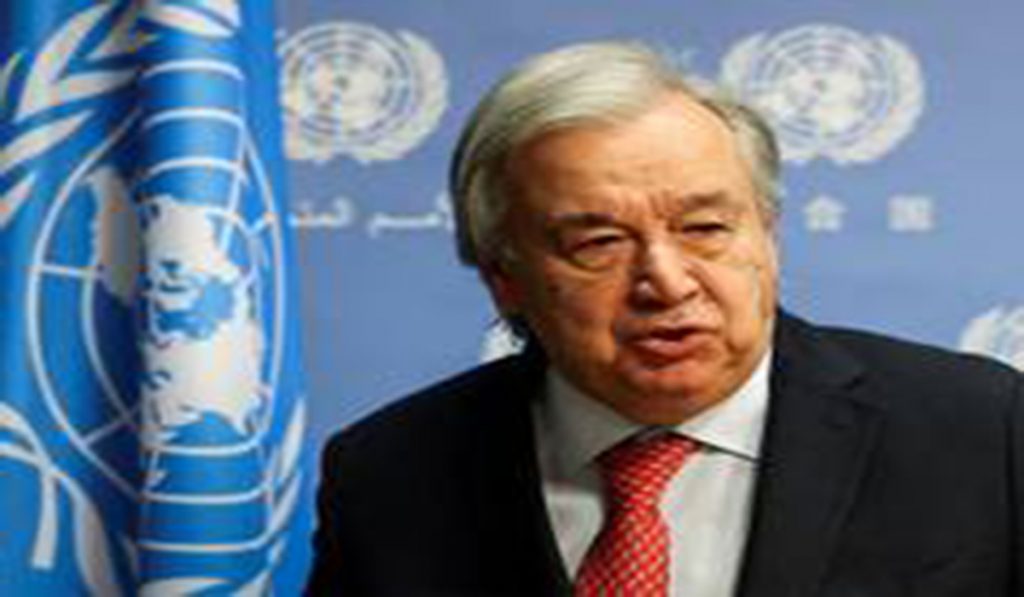 UN secretary Antonio Guterres