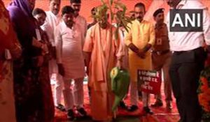 UP CM Adityanath plants sapling under ‘Ek Ped Maa Ke Naam’ initiative