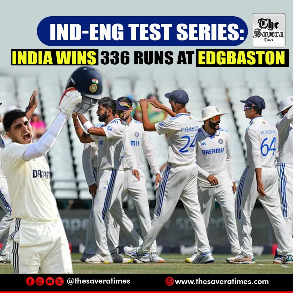 India register first-ever Test victory at Edgbaston, beat England by 336 runs