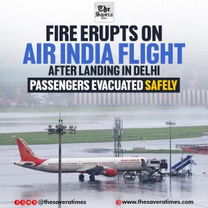 Fire erupts on Air India Flight after landing in Delhi