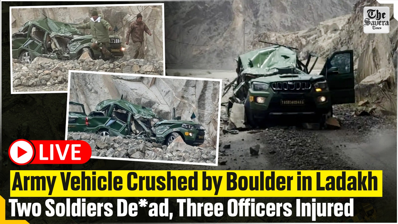 Lt Col among 2 soldiers dead, 3 officers injured after boulder hits Army vehicle in Leh