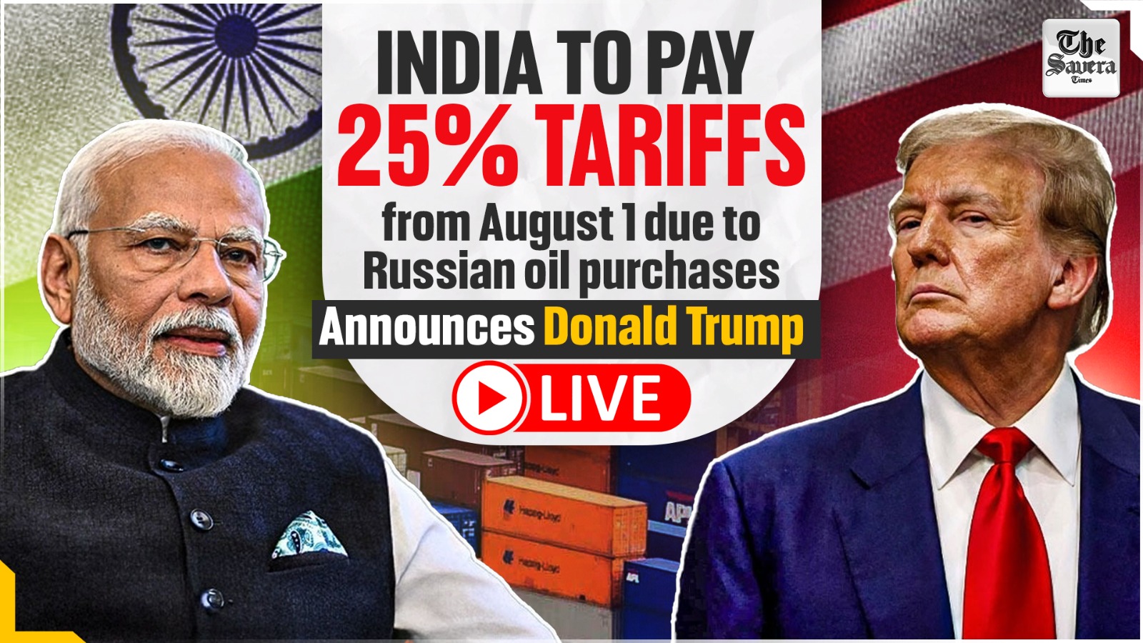 Trump announced 25% tariffs on India starting from Aug 01