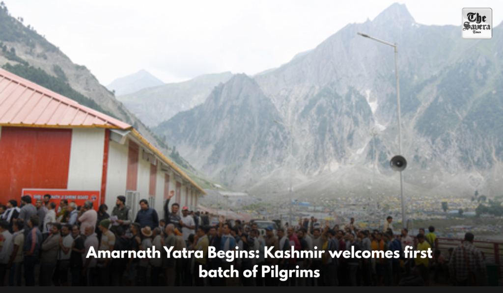 Amarnath Yatra Begins: Kashmir welcomes first batch of Pilgrims