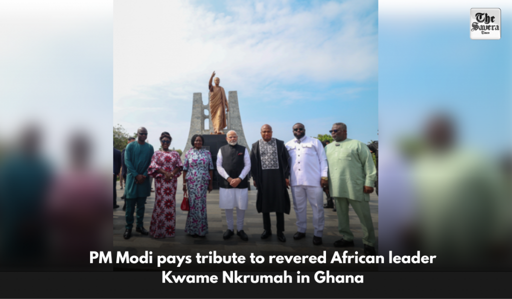 PM Modi pays tribute to revered African leader Kwame Nkrumah in Ghana