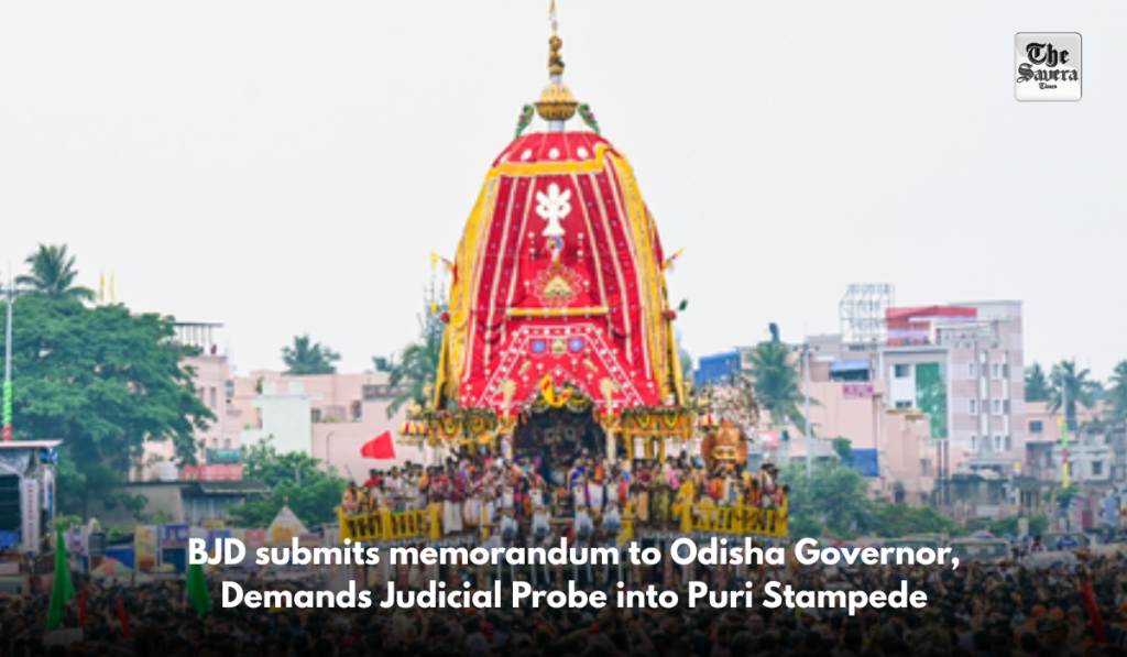 BJD submits memorandum to Odisha Governor, Demands Judicial Probe into Puri Stampede