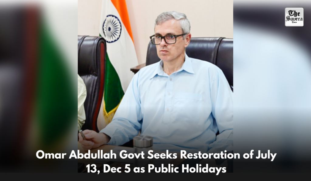 Omar Abdullah Govt Seeks Restoration of July 13, Dec 5 as Public Holidays