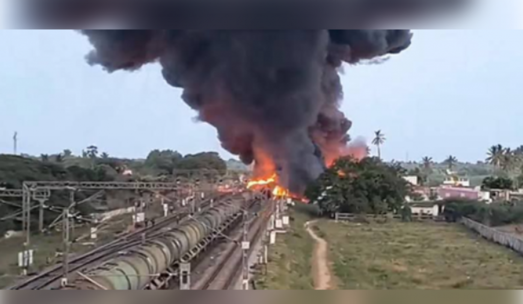 Massive Fire on Diesel-Laden Train Near Tiruvallur Doused After 7 Hours