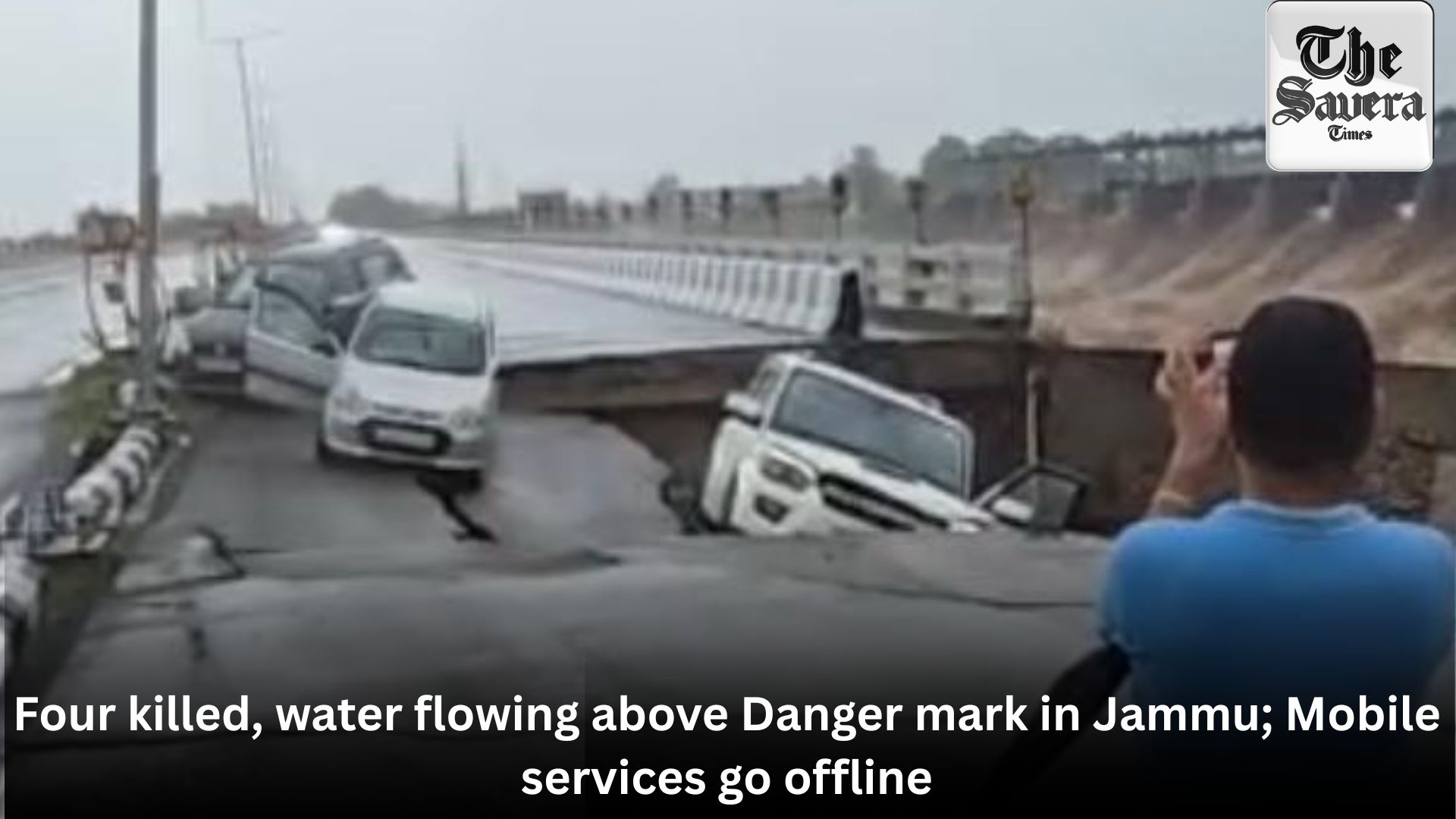 Four killed, water flowing above Danger mark in Jammu; Mobile services go offline