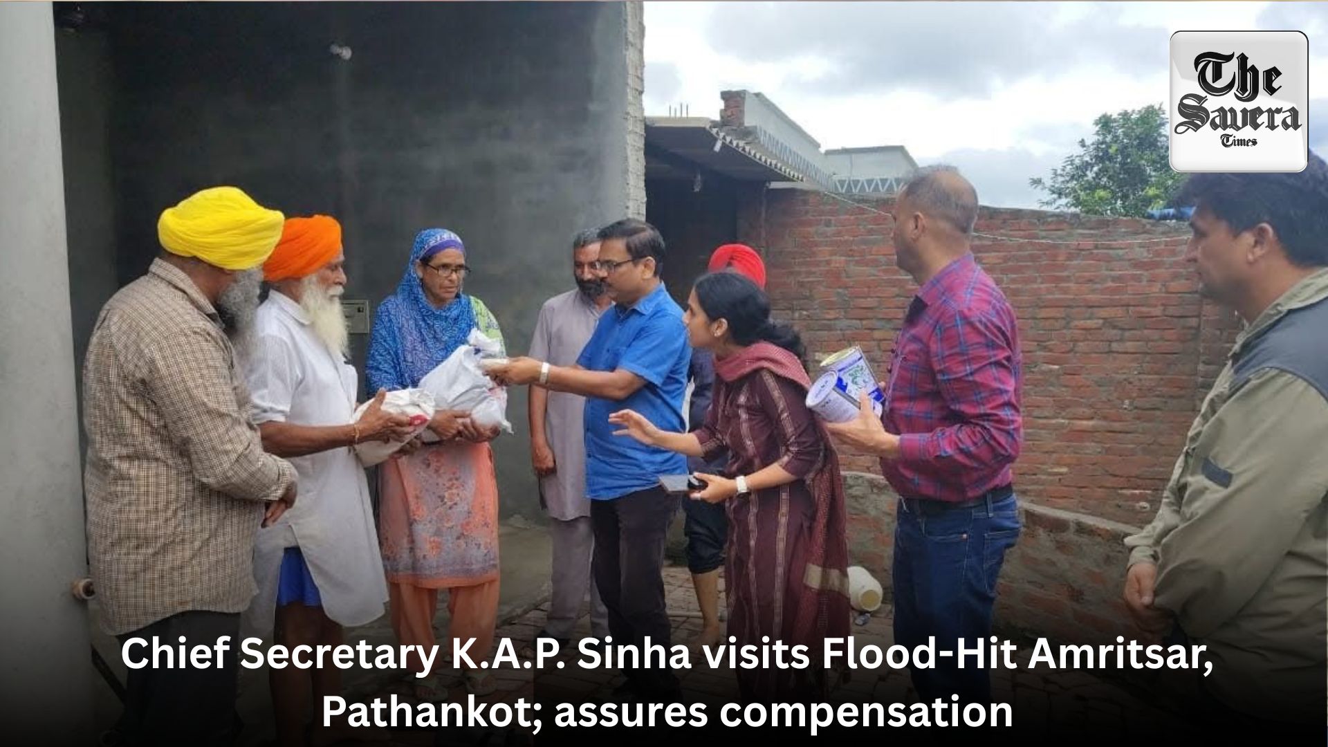 Chief Secretary K.A.P. Sinha visits Flood-Hit Amritsar, Pathankot; assures compensation