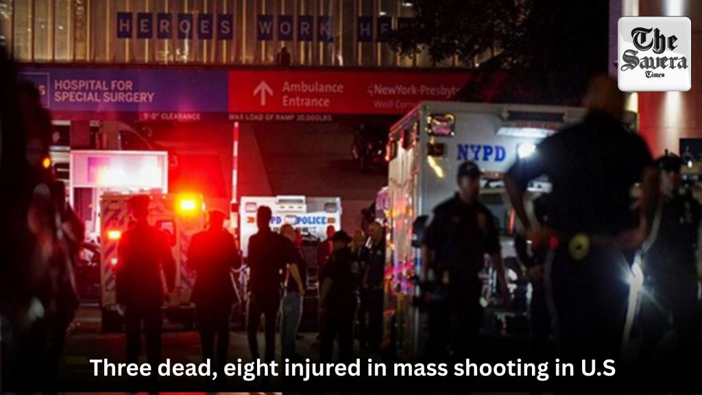 Three dead, eight injured in mass shooting in U.S