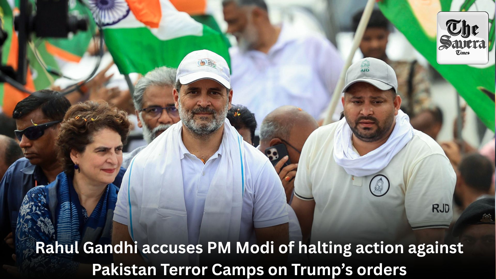 Rahul Gandhi accuses PM Modi of halting action against Pakistan Terror Camps on Trump’s orders