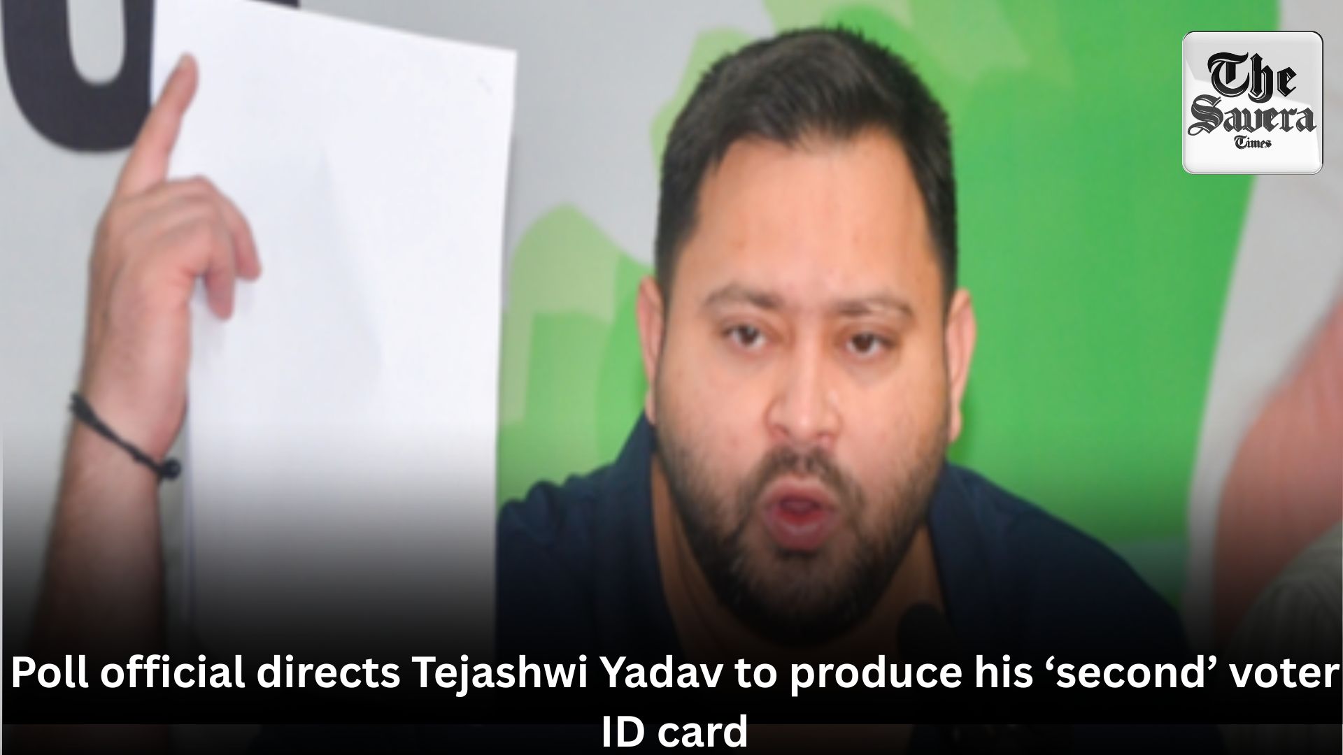 Poll official directs Tejashwi Yadav to produce his ‘second’ voter ID card