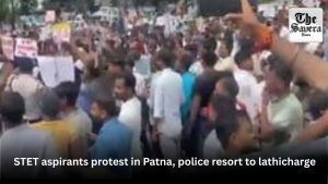 STET aspirants protest in Patna, police resort to lathicharge