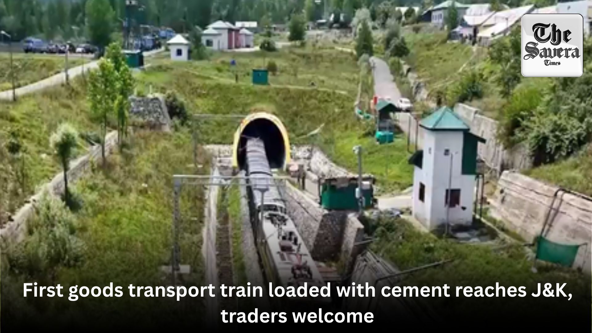 First goods transport train loaded with cement reaches J&K, traders welcome