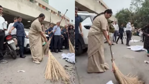 Delhi CM Rekha Gupta participates in cleanliness drive in Timarpur area