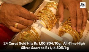 Gold prices hit record high of Rs 1,00,904 per 10g; Silver at Rs 1,14,505/kg