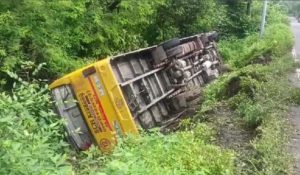 Over dozen children injured as school bus carrying 40 falls into gorge in U’khand’s Haldwani