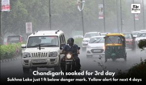 Heavy rain lashes Chandigarh for 3rd day; Sukhna Lake nears danger mark