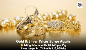 Gold and Silver prices rise again; 24-carat Gold at Rs 98,966, Silver nears Rs 1.13 Lakh