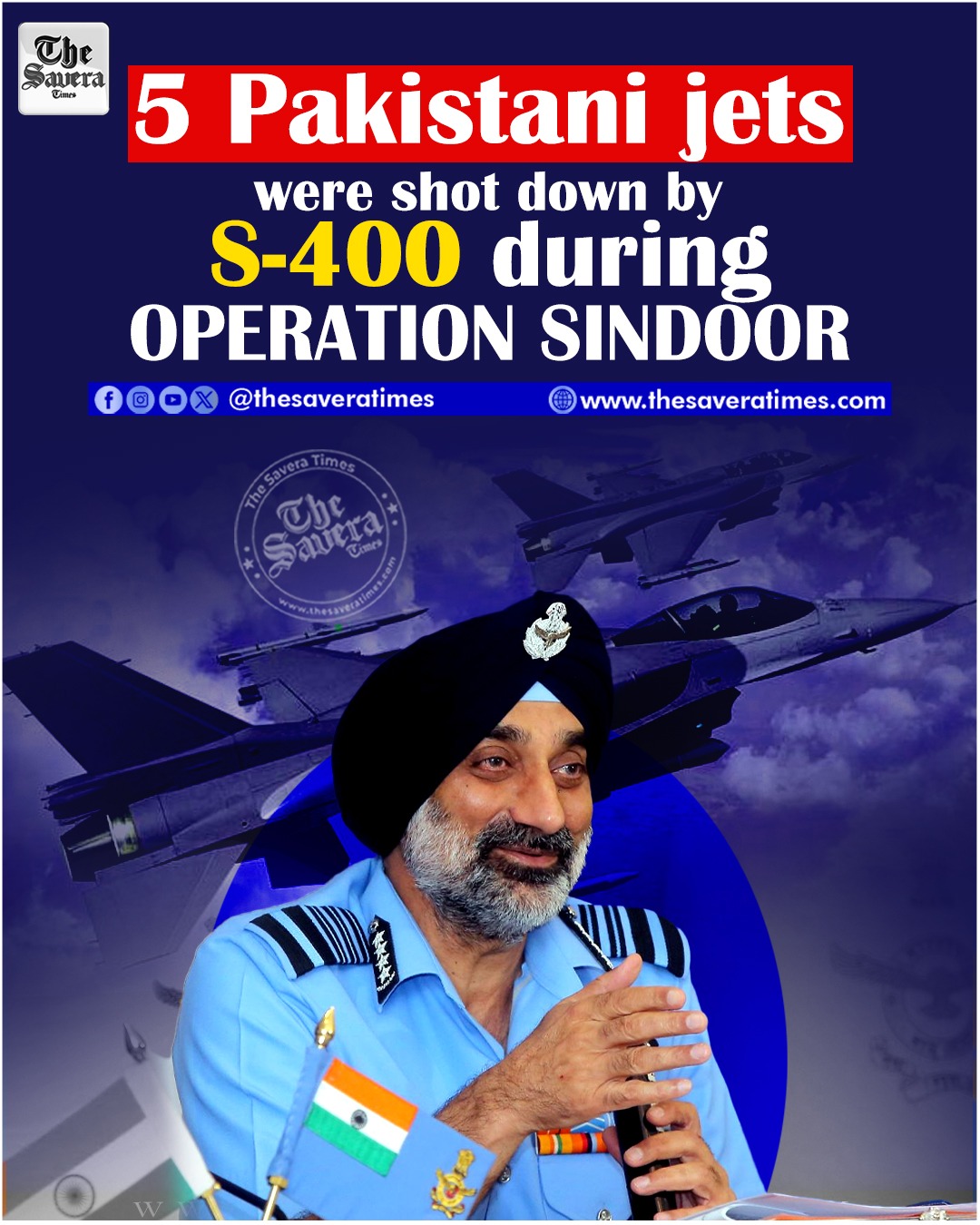 5 Pakistani jets were shot down by S-400 during Operation Sindoor: IAF chief