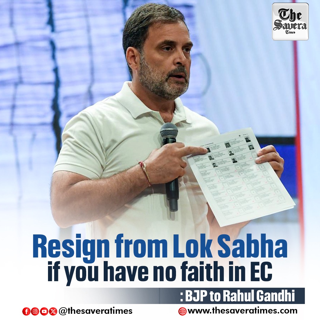 Resign from Lok Sabha if you have no faith in EC: BJP to Rahul Gandhi
