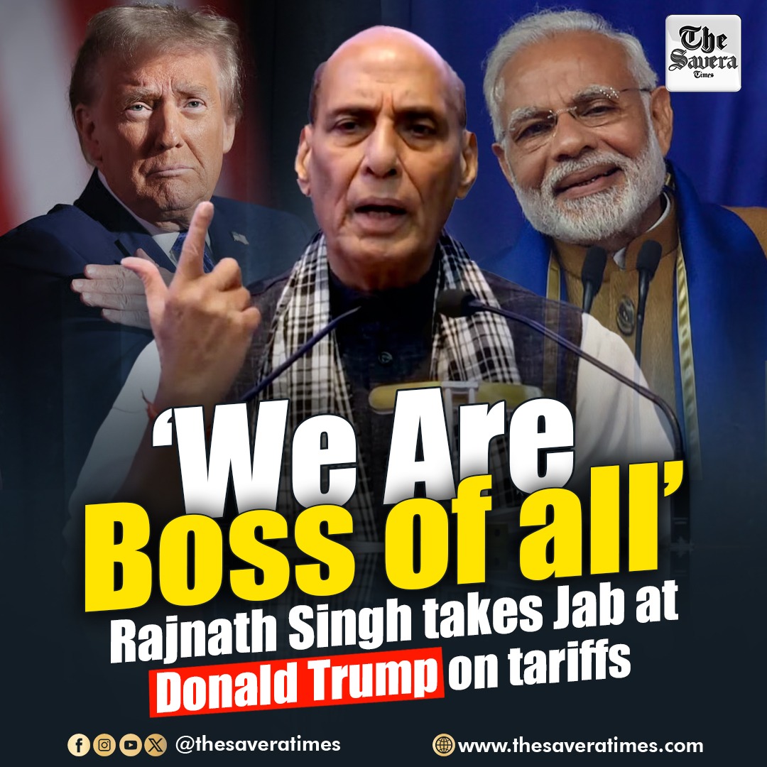 ‘We are boss of all’: Rajnath Singh takes Jab at Donald Trump on tariffs