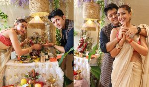 Surbhi Chandna welcomes Gannu Bappa with soulful aartis & delicious bhog
