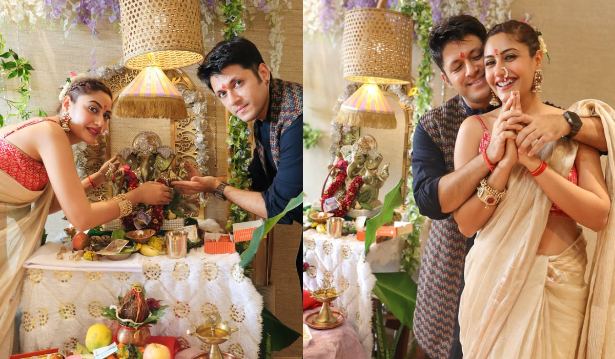 Surbhi Chandna welcomes Gannu Bappa with soulful aartis & delicious bhog