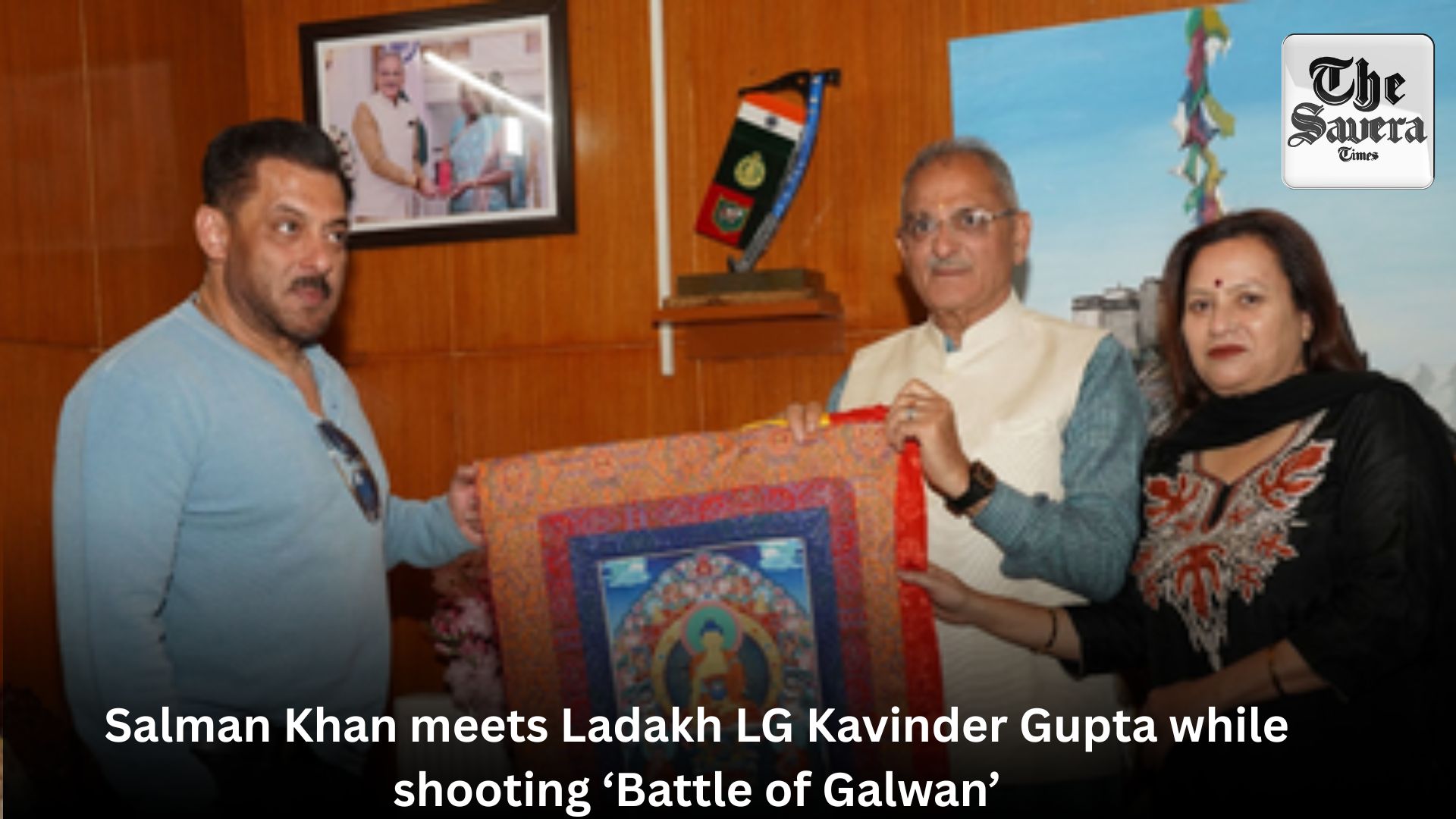 Salman Khan meets Ladakh LG Kavinder Gupta while shooting ‘Battle of Galwan’