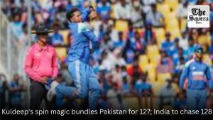 Kuldeep’s spin magic bundles Pakistan for 127; India to chase 128