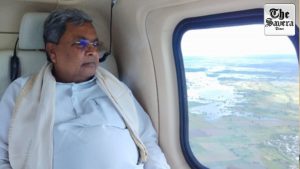 CM Siddaramaiah conducts aerial survey in north Karnataka districts 
