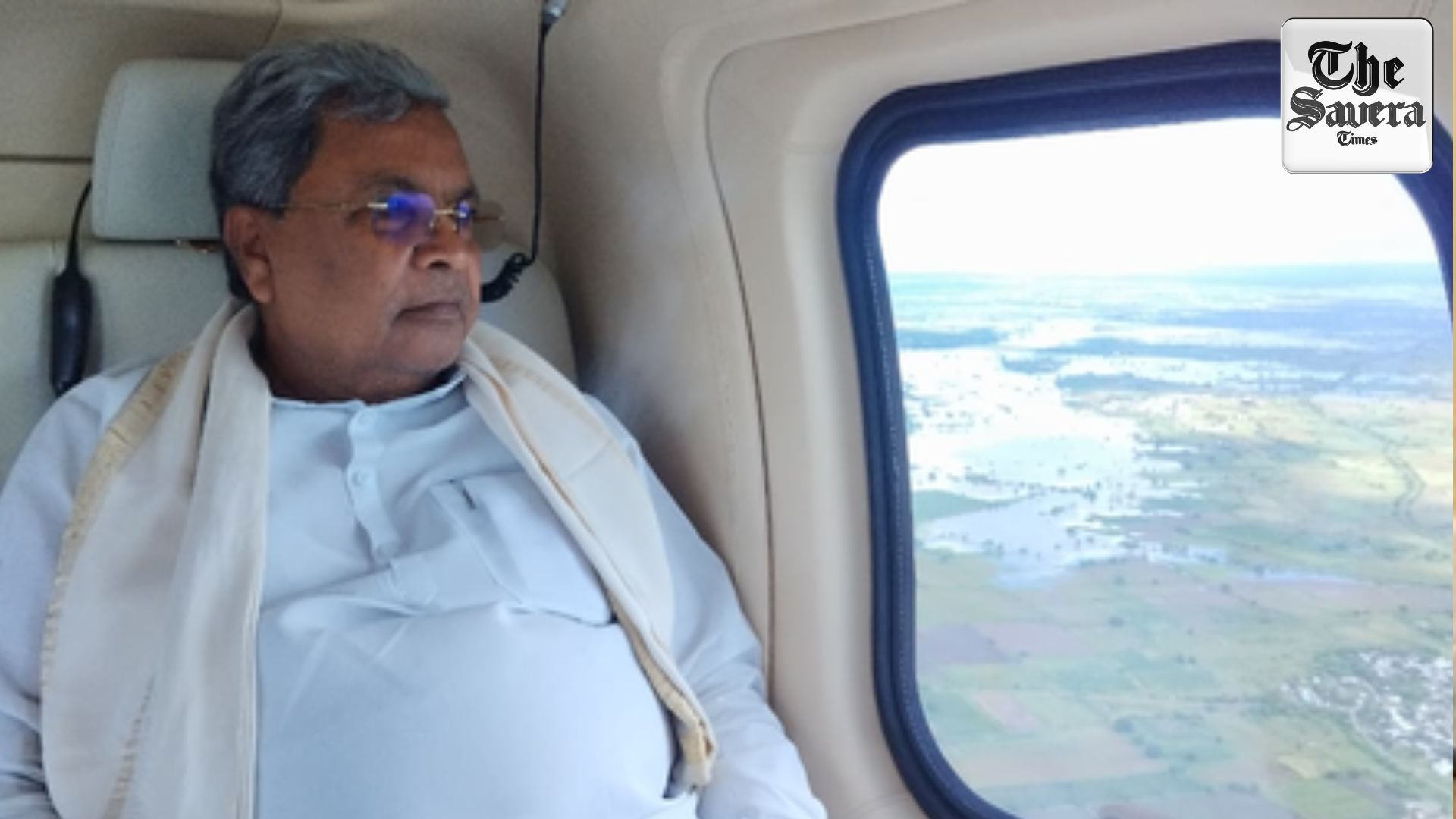 CM Siddaramaiah conducts aerial survey in north Karnataka districts 