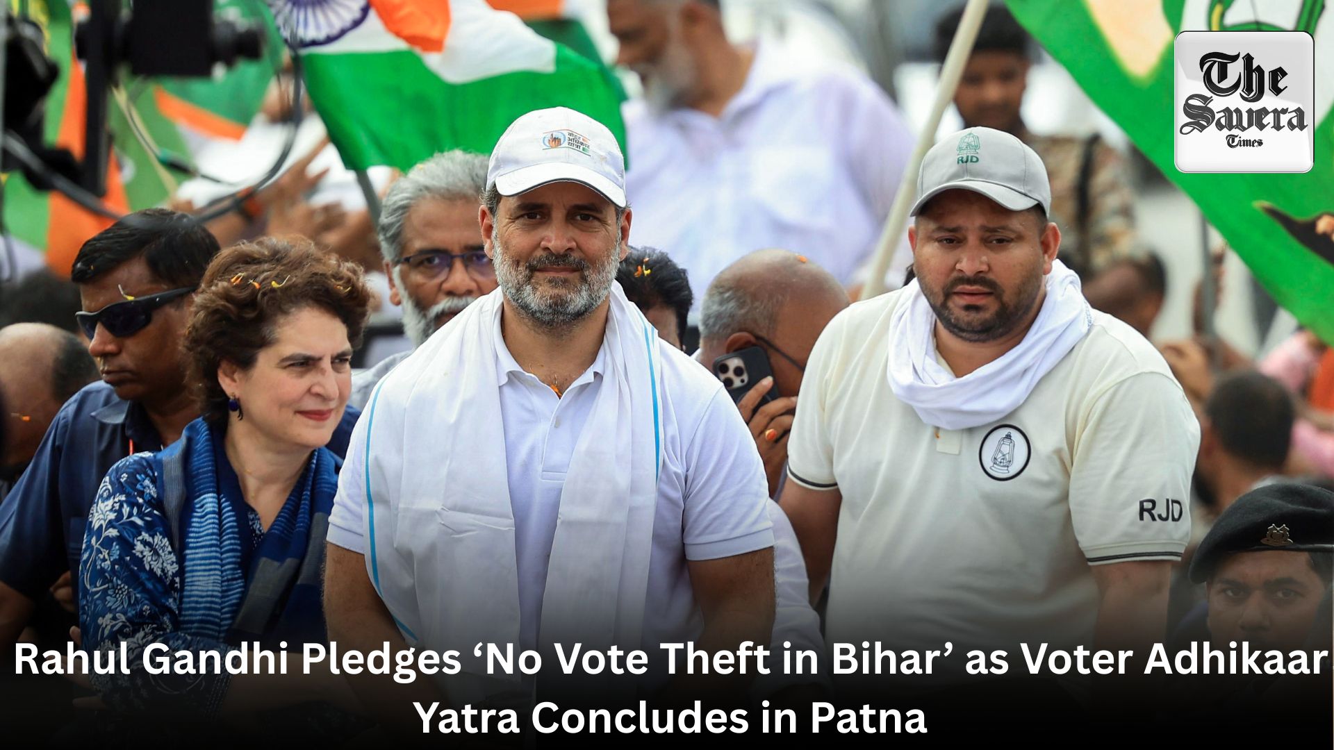 Rahul Gandhi Pledges ‘No Vote Theft in Bihar’ as Voter Adhikaar Yatra Concludes in Patna