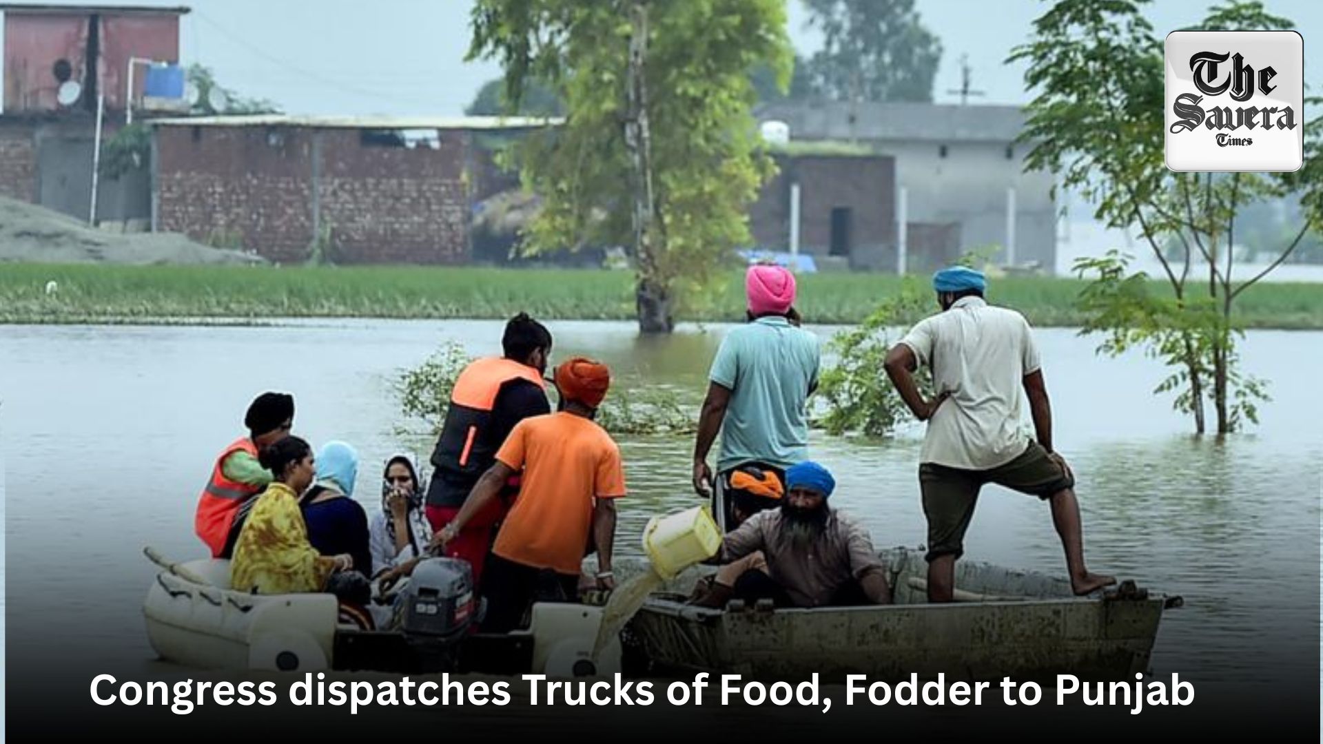 Congress dispatches Trucks of Food, Fodder to Punjab