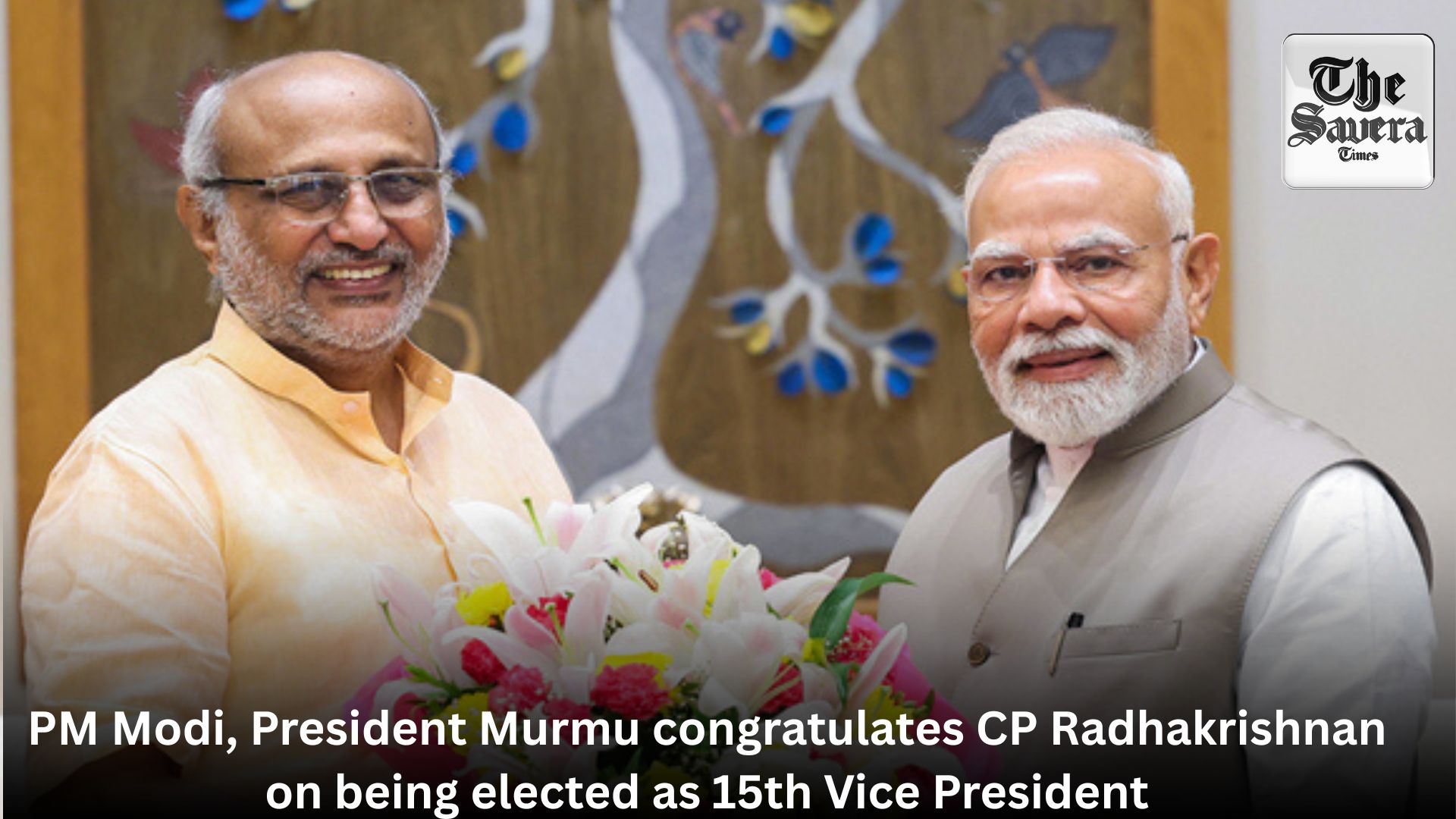 PM Modi, President Murmu congratulates CP Radhakrishnan on being elected as 15th Vice President