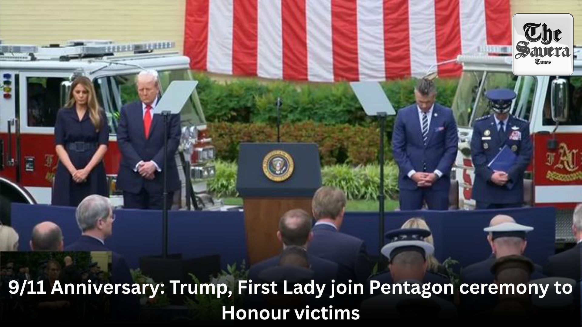9/11 Anniversary: Trump, First Lady join Pentagon ceremony to Honour victims