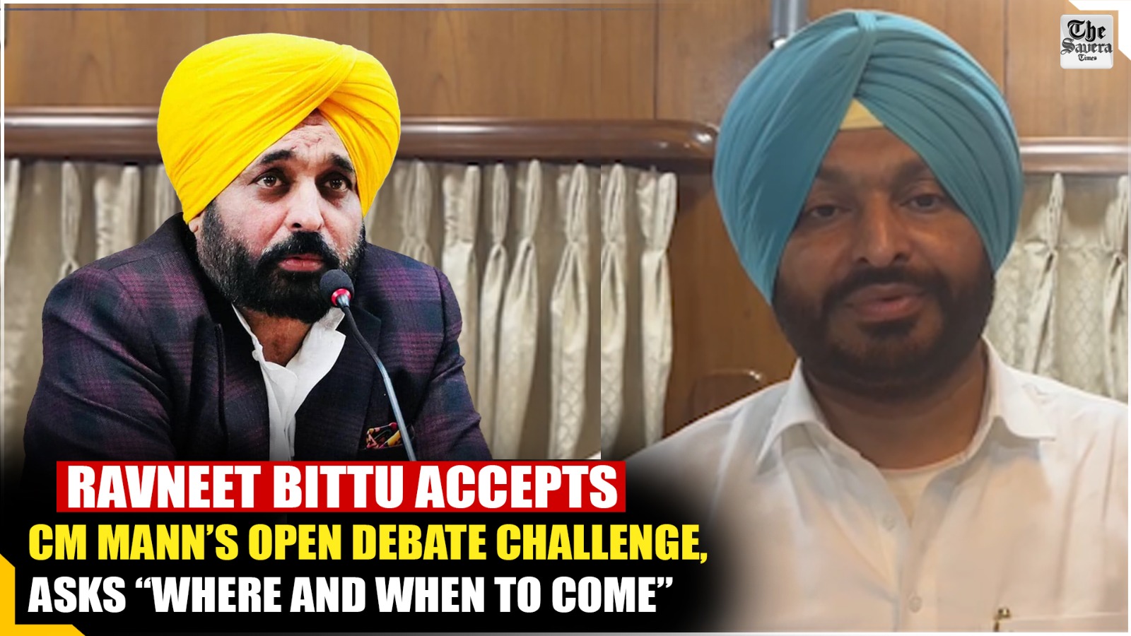 Ravneet Bittu Accepts CM Mann’s Debate Challenge, Says “Decide Place and Channel”