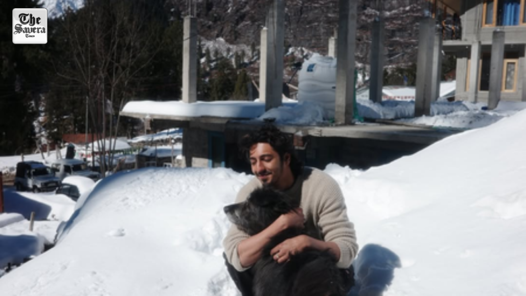 Ahaan Panday makes a 'new furry friend' during his trip to the mountains