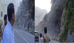 Uttarakhand MP Anil Baluni narrowly escapes landslide on Badrinath Highway