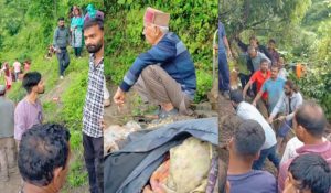 House came under the grip of landslide in Nihri of Mandi, three died