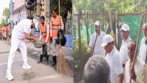 Haryana CM Nayab Saini participates in ‘Swacchata hi Sewa’ campaign