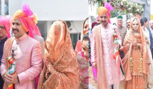 Himachal minister Vikramaditya Singh ties knot with Prof Dr. Amreen; Members of Royal families from Patiala, Faridkot and Prabhdip Singh Sandhu from Shahzadpur blessed couple