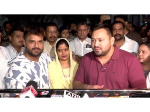 Bhojpuri actor Khesari Lal Yadav, Wife join RJD head of Bihar elections