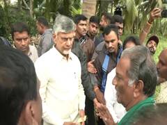 Cyclone Montha: Andhra CM Naidu visits affected areas in Konaseema district