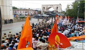 Devotees throng temple at Charminar on Diwali