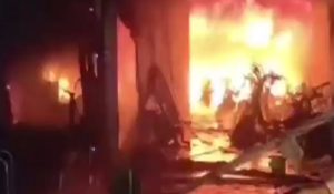 Hisar: Massive fire at e-scooter showroom on Diwali night, 70 vehicles,100 batteries gutted