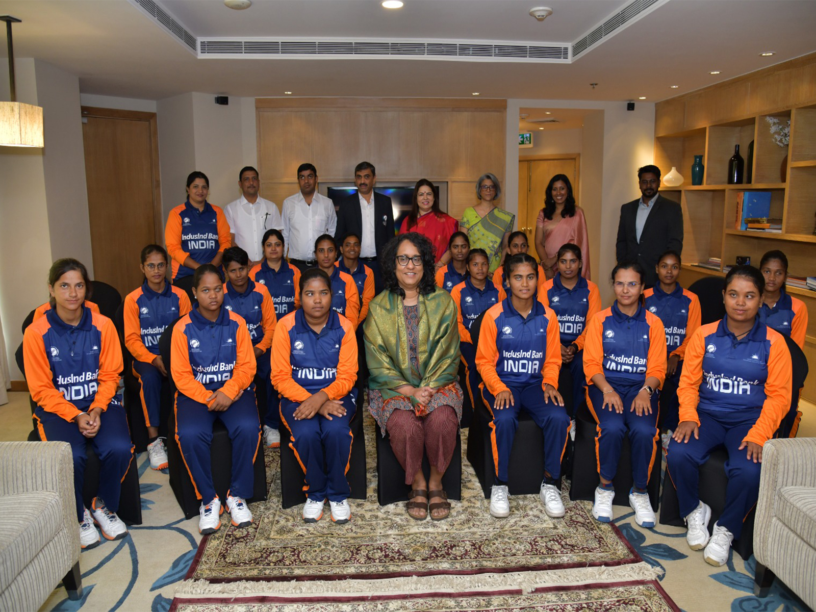 Indian Women’s Cricket Team for the Blind meets Sri Lankan Prime Minister