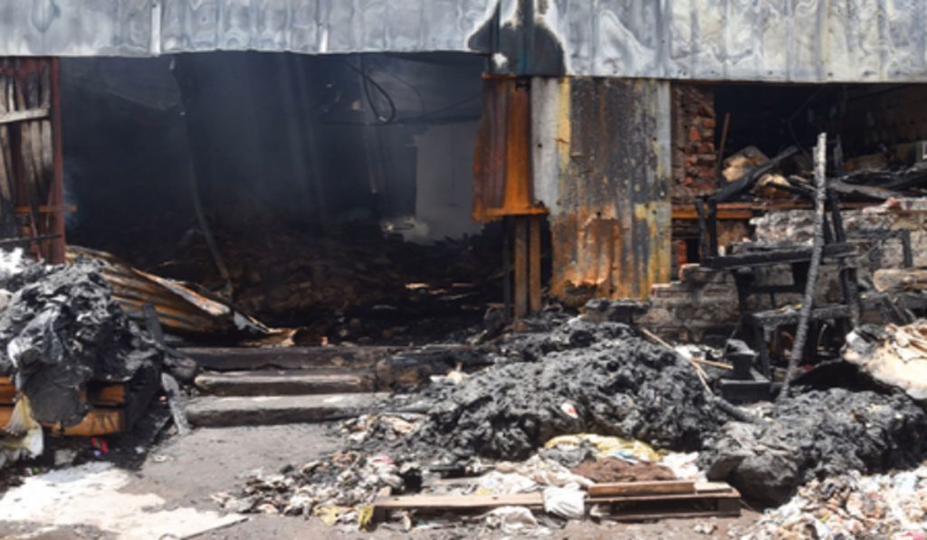 Kolkata printing press fire in Amherst Street